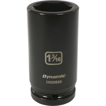 Dynamic 3/4" Drive Deep Socket, Black Phosphate, Tools 3/4" Drive 6 Point SAE, 1-3/16" Deep Length D020538